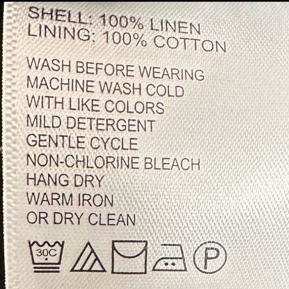 Tommy Bahama Two Palms 100% Linen Shift Short Sleeve Shift Dress pockets Medium - Picture 9 of 12